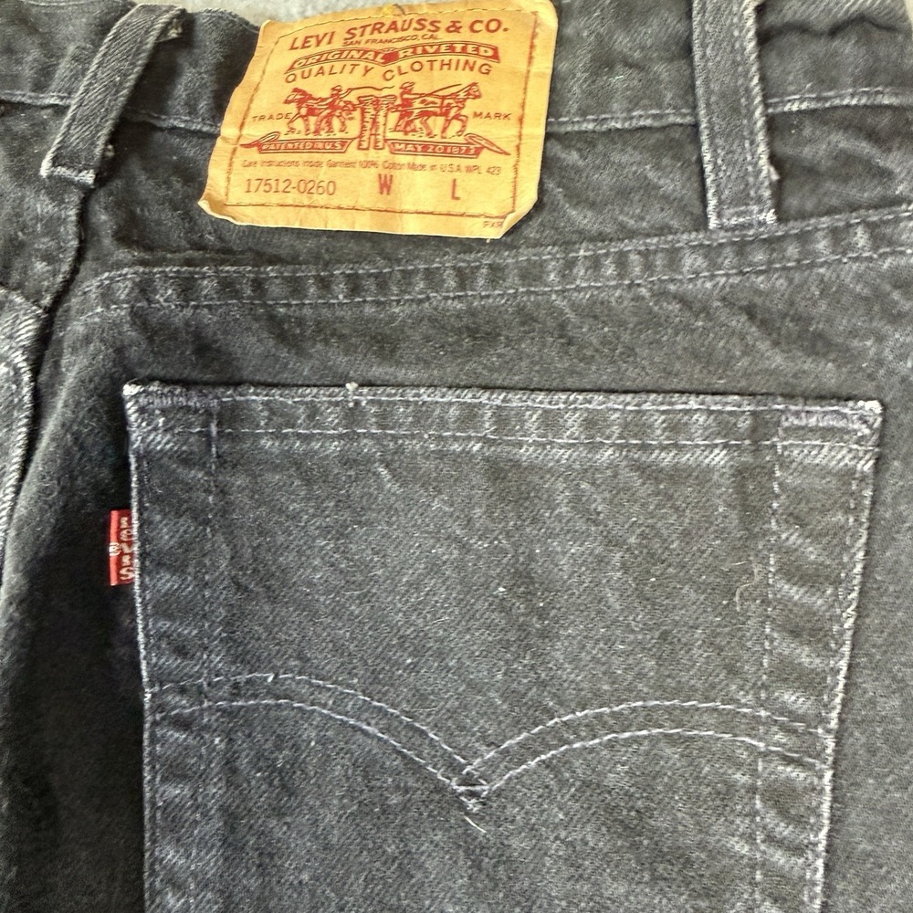 Levis Made in the USA Womans Jeans 13M Black Cotton Staight 17512-0260 - Picture 6 of 10